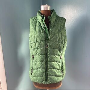 GreenTea Women's Green Puffer Vest
